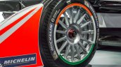 Mahindra Formula E race car alloy wheel at Auto Expo 2016