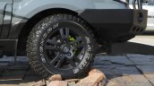 Tata Safari Storme Tuff front wheel at the Auto Expo 2016