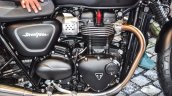 Triumph Bonneville Street Twin Matt Black engine at Auto Expo 2016