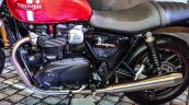 Triumph Bonneville Street Twin Red engine at Auto Expo 2016