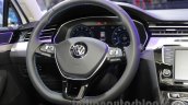 VW Passat GTE steering wheel at 2016 Auto Expo