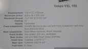 Vespa VXL 150 yellow specifications at Auto Expo 2016