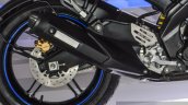 Yamaha R15 V2 Revving Blue exhaust at Auto Expo 2016