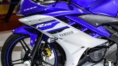 Yamaha R15 V2 Revving Blue fairing at Auto Expo 2016