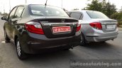2016 Honda Amaze 1.2 VX (facelift) old vs new rear First Drive Review