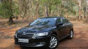 2016 Skoda Superb Laurin & Klement front three quarter toe in First Drive Review