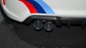 BMW M2 with M Performance Parts exhaust pipes at 2016 Geneva Motor Show