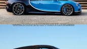 Bugatti Chiron vs. Bugatti Veyron profile
