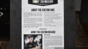 Harley Davidson 750 Stealth (Adventure Custom) description specifications at 2016 BIMS
