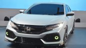 Honda Civic Hatchback Prototype LED headlamp, grille, bumper at the 2016 Geneva Motor Show