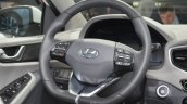 Hyundai Ioniq Hybrid steering wheel at the 2016 Geneva Motor Show Live