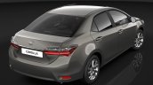 India-bound 2017 Toyota Corolla Altis (facelift) rear three quarter unveiled