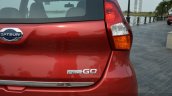Datsun redi-GO badge and taillamp Review