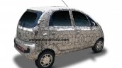 Tata Nano Pelican rear three quarter spied for the first time