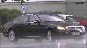 2017 Mercedes S-Class (facelift) front three quarters spy shot