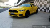 2016 Ford Mustang GT in India front quarter yellow First Drive Review