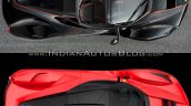 Ferrari LaFerrari Aperta (Spider) vs. Ferrari LaFerrari coupe top view