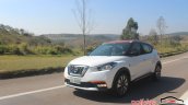 Nissan Kicks front three quarters left side in motion