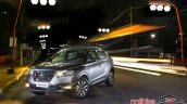Nissan Kicks official image front three quarters left side night view