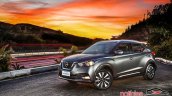 Nissan Kicks official image front three quarters left side scenic image