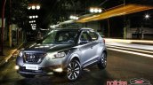 Nissan Kicks official image front three quarters standstill night view