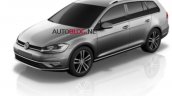 2017 VW Golf Variant (facelift) front three quarters leaked iamge