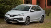India-bound Toyota Etios Platinum (facelift) front quarter revealed in Brazil