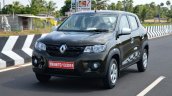 Renault Kwid 1.0 MT front thee quarter left dynamic First Drive Review