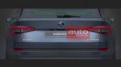 Skoda Kodiaq rear fascia teaser rendering