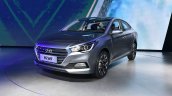 2017 Hyundai Verna front three quarter silver makes world premiere