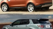 2017 Land Rover Discovery vs. Land Rover Discovery Sport rear three quarters left side