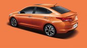 Chinese-spec 2017 Hyundai Verna rear three quarters