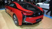 BMW i8 Protonic Red Edition rear three quarters left side at 2016 Thai Motor Expo