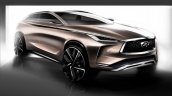 Infiniti QX50 Concept front three quarters right side sketch