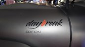 Mahindra Thar Daybreak Edition with solid roof 'daybreak edition' branding at Surat International Auto Expo 2017