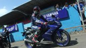 Yamaha R15 v3.0 racing blue side