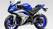 Yamaha R15 v3.0 rendering blue front three quarter
