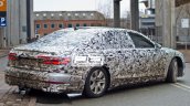2018 Audi A8 rear three quarters spy shot Copenhagen