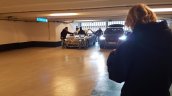 2018 Audi A8 spy shot parking Copenhagen