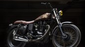 Royal Enfield Bullet Road Runner front three quarter right with exhaust