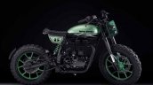 Royal Enfield Classic 500 Green Fly side view with headlamp
