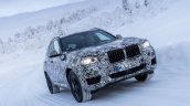 2018 BMW X3 (BMW G01) prototype front three quarters in motion