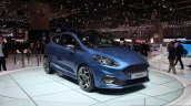 2018 Ford Fiesta ST front three quarter at the 2017 Geneva Motor Show Live