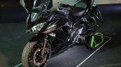 Kawasaki Ninja 650 black front three quarter at India launch