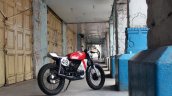 Yamaha RX100 modified as cafe racer by Ironic Engineering rear three quarter