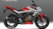 Yamaha V-Ixion rendering graphics red