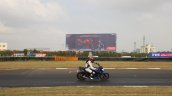 TVS Apache RTR 200 track experience at MMRT view with lean