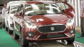 2017 Maruti Dzire red spotted in factory
