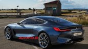 BMW 8 Series concept rear three quarters left side leaked image