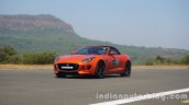 Jaguar F-Type Convertible front three quarters left side in motion